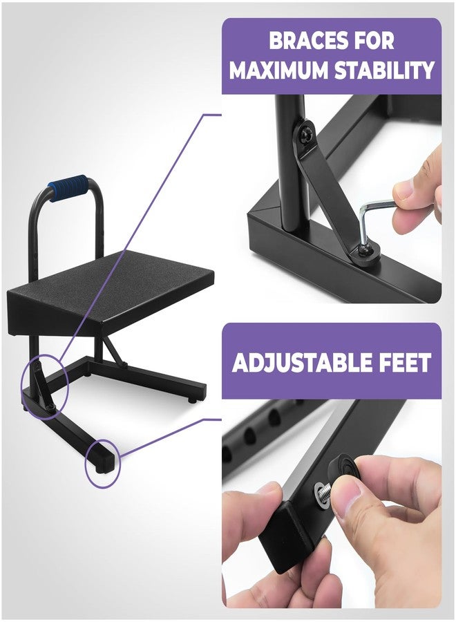 Liquid Stands مسند قدم مريح للجيتار من ليكويد ستاندز، يُوضع تحت المكتب للأطفال - مسند قدم مرتفع قابل لتعديل الارتفاع - مسند قدم للبيانو للمبتدئين - يعزز الراحة ويحسن وضعية الجسم لجلسات طويلة - Image 4